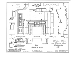 Elfreth's Alley historic houses in Philadelphia