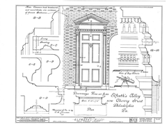 Elfreth's Alley houses in Philadelphia