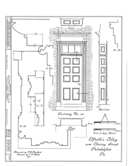 Elfreth's Alley in Philadelphia with historic houses