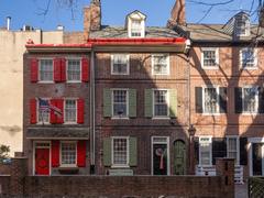 Elfreth's Alley facade in Philadelphia, PA