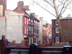 Historic Elfreth's Alley from 2nd Street in Philadelphia