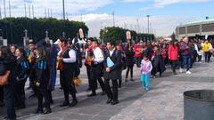 Musical procession to the Basilica of Guadalupe