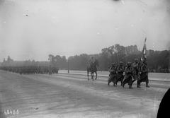 military infantry parade on 17-09-15 at Les Invalides in Paris