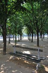 Bench at Esplanade des Invalides in Paris, France