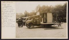 President Poincaré reviewing automobiles gifted to French army by Lloyds of London at Esplanade des Invalides