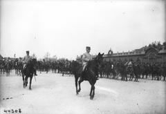 Historical gathering of the 83rd division cavalry at Les Invalides on April 22, 1915