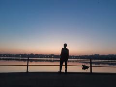 Sunrise at Madiwala lake in Bengaluru India