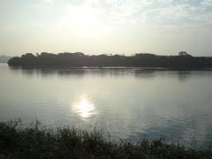 View of Madiwala Lake with calm water and greenery