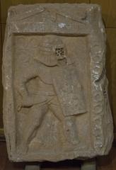 Roman gravestone of a deceased gladiator