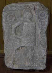 Grave stone for gladiator displayed in Milas Museum