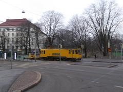 Helsinki maintenance tram during upkeep work