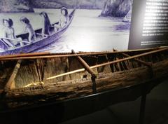 Kawésqar canoe at the National Museum of Natural History in Santiago, Chile