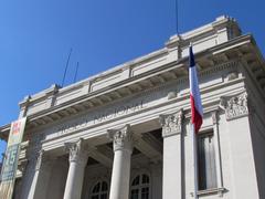 Detail of the facade of the National Museum of Natural History of Chile