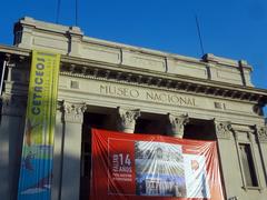 Front facade detail of Chile's National Museum of Natural History