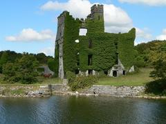 Menlough Castle on the north bank of River Corrib