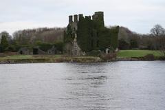 Menlough Castle on the north bank of River Corrib