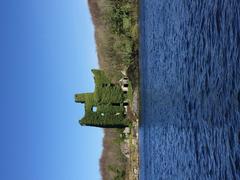 Menlo Castle in Castlegar, Co Galway seen across River Corrib