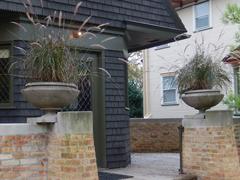 Flower pots at Frank Lloyd Wright's Home entrance