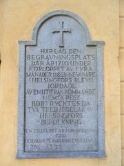 Memorial tablet at the gateway of Old Church Park, Helsinki