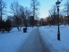 Old Church Park in Helsinki in winter