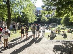 Pokemon players in Old Church Park, Helsinki