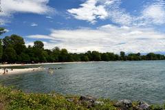 Vidy beach in Lausanne, Switzerland