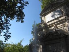 Rear facade of the Medici Fountain in Luxembourg Gardens, Paris