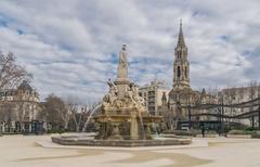 Fountain of the Esplanade in Nîmes