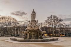 Fountain of the Esplanade in Nîmes