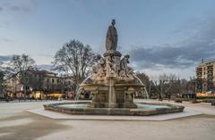 Fountain of the Esplanade in Nimes