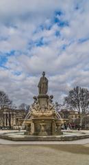 Fountain of the Esplanade in Nimes, France