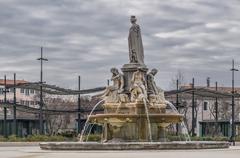 Fountain of the Esplanade in Nimes