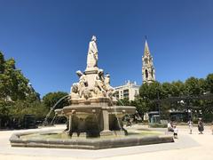 Fontaine Pradier at Esplanade Charles-de-Gaulle in Nîmes, France