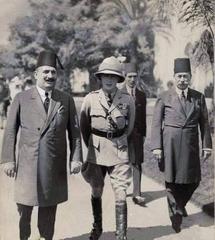 King Fuad I of Egypt with Prince of Wales Edward VIII and Mohamed Sa'id Paşa Zulfiqar at Abdeen Palace in 1932