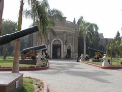 view from the garden of the entrance of the Abdeen Palace Museum in Cairo, Egypt