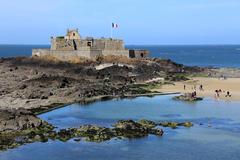 View of Fort National in Brittany, France