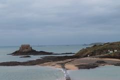 Fort National in Saint-Malo with surrounding water