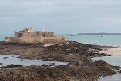 Fort National in Saint-Malo with a clear sky