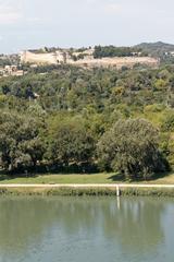 Rhone River in Avignon with a view of Fort Saint-André