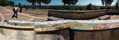 Panoramic view from Jardin des Doms in Avignon towards Rhône Valley and Fort Saint-André