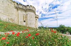 charming medieval town Villeneuve-Les Avignon residence of cardinals