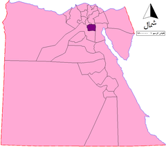 Map of Cairo Governorate in Egypt