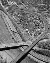 Aerial view of Philadelphia Zoo and Girard Avenue bridge