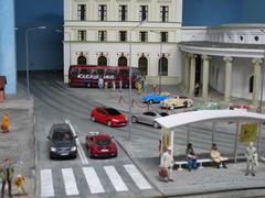 Miniature model of a train station in Kolejkowo, Wrocław