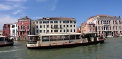 Boat on Canal Grande in Venice, Italy