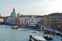 View of Grand Canal from Constitution Bridge in Venice