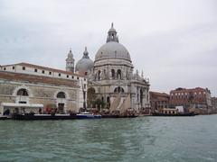 Approaching St Mark's Basilica on the Grand Canal in Venice