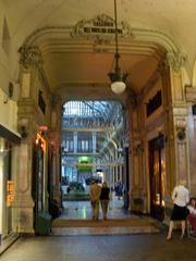 historic building interior with arched glass roof