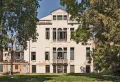 Palazzo Savorgnan rear facade view from the garden in Venice