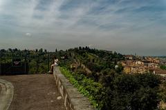 Firenze Viale Giuseppe Poggi view of City Wall and Giardino Bardini